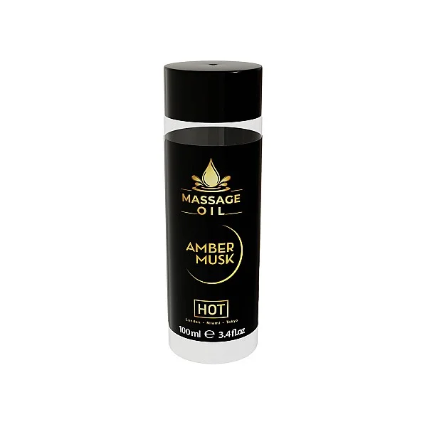 Massage Oil 100ml - Amber van het merk HOT -  - online bestellen bij Masculum.nl. De discrete online seks-toys en erotisch heren ondergoed winkel voor gay & hetero mannen.