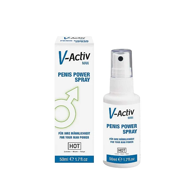 V-Activ Penis Power Spray 50ml - Naturel van het merk HOT - Erectiepillen & Crèmes - online bestellen bij Masculum.nl. De discrete online seks-toys en erotisch heren ondergoed winkel voor gay & hetero mannen.