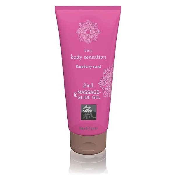 2-in-1 Massage & Glide Gel - Framboos van het merk Shiatsu - Glijmiddellen - online bestellen bij Masculum.nl. De discrete online seks-toys en erotisch heren ondergoed winkel voor gay & hetero mannen.