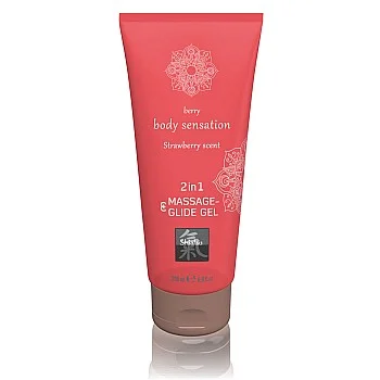 2-in-1 Massage & Glide Gel - Aardbei