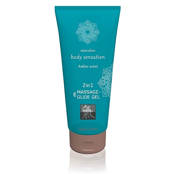 2-in-1 Massage & Glide Gel - Amber van het merk Shiatsu - Glijmiddellen - online bestellen bij Masculum.nl. De discrete online seks-toys en erotisch heren ondergoed winkel voor gay & hetero mannen.
