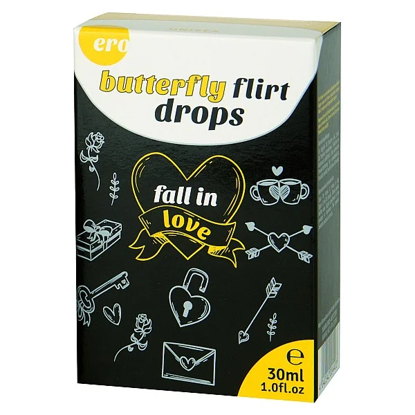 Ero Butterfly Flirt Drops 30ml - Naturel van het merk HOT - Lustopwekkers - online bestellen bij Masculum.nl. De discrete online seks-toys en erotisch heren ondergoed winkel voor gay & hetero mannen.
