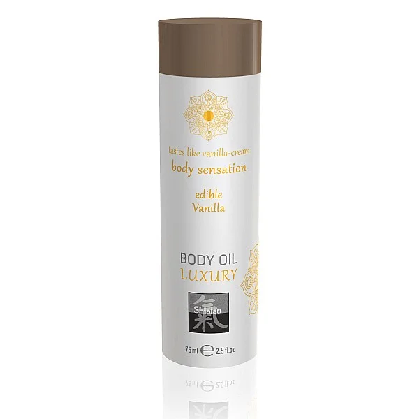 Luxury Edible Body Oil - Vanille van het merk Shiatsu - Massage Oliën - online kopen bij Masculum.nl. De discrete online seks-toys en erotisch heren ondergoed winkel voor gay & hetero mannen.