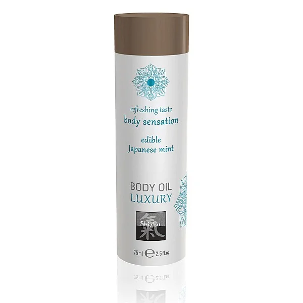 Luxury Edible Body Oil - Mint van het merk Shiatsu - Massage Oliën - online kopen bij Masculum.nl. De discrete online seks-toys en erotisch heren ondergoed winkel voor gay & hetero mannen.