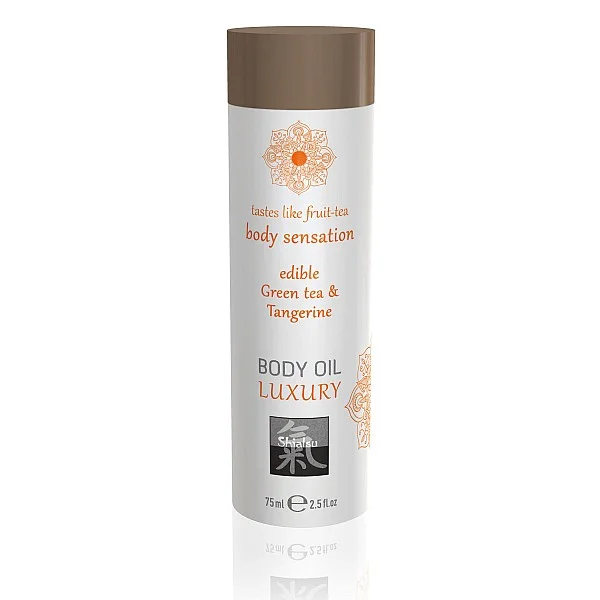 Luxury Edible Body Oil - Groene thee van het merk Shiatsu - Massage Oliën - online bestellen bij Masculum.nl. De discrete online seks-toys en erotisch heren ondergoed winkel voor gay & hetero mannen.