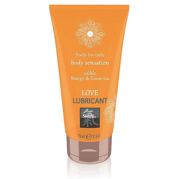Love Lubricant Edible - Mango van het merk Shiatsu - Glijmiddel met Smaak - online bestellen bij Masculum.nl. De discrete online seks-toys en erotisch heren ondergoed winkel voor gay & hetero mannen.
