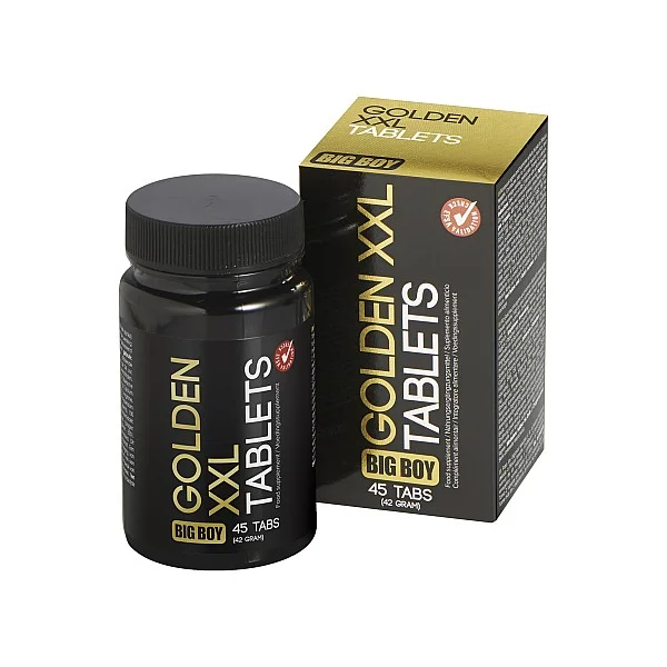 Big Boy Gold XXL Caps 45pcs - Naturel van het merk Big Boy - Erectiepillen & Crèmes - online bestellen bij Masculum.nl. De discrete online seks-toys en erotisch heren ondergoed winkel voor gay & hetero mannen.