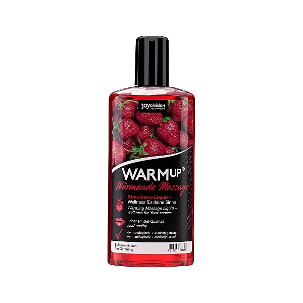 Warmup Massage Oil 150ml - Aardbei van het merk Joy Division - Massage Oliën - online bestellen bij Masculum.nl. De discrete online seks-toys en erotisch heren ondergoed winkel voor gay & hetero mannen.