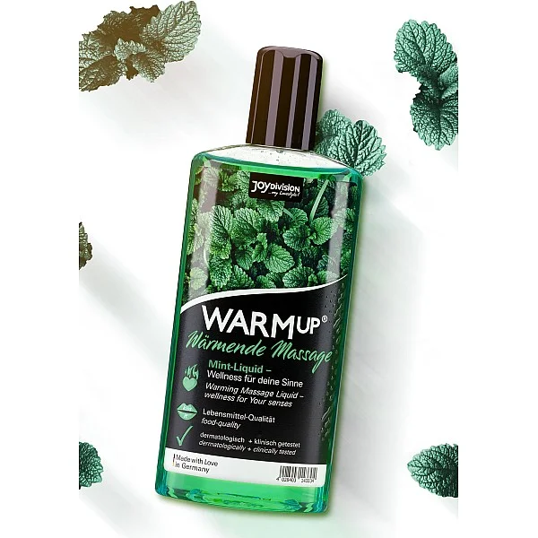 Warmup Massage Oil 150ml - Mint van het merk Joy Division - Massage Oliën - online bestellen bij Masculum.nl. De discrete online seks-toys en erotisch heren ondergoed winkel voor gay & hetero mannen.