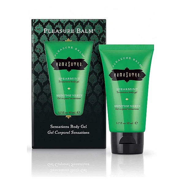Pleasure Balm 50ml - Mint van het merk Kama Sutra - Massageolie met een smaak - online bestellen bij Masculum.nl. De discrete online seks-toys en erotisch heren ondergoed winkel voor gay & hetero mannen.