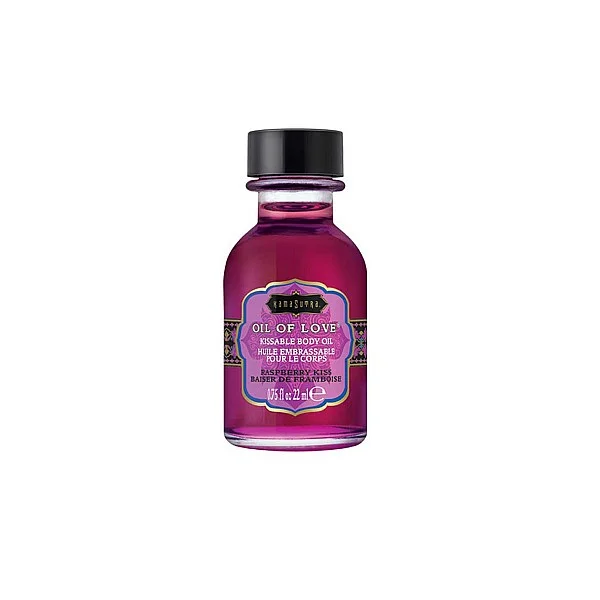 Oil of Love 22 ml - Framboos van het merk Kama Sutra - Bodypaint & Likbare Oliën - online bestellen bij Masculum.nl. De discrete online seks-toys en erotisch heren ondergoed winkel voor gay & hetero mannen.