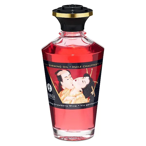 Aphrodisiac Warming Oil 100ml - Aardbei van het merk Shunga - Bodypaint & Likbare Oliën - online bestellen bij Masculum.nl. De discrete online seks-toys en erotisch heren ondergoed winkel voor gay & hetero mannen.