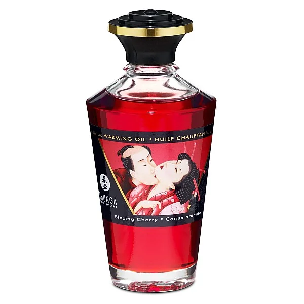 Aphrodisiac Warming Oil 100ml - Kers van het merk Shunga - Bodypaint & Likbare Oliën - online bestellen bij Masculum.nl. De discrete online seks-toys en erotisch heren ondergoed winkel voor gay & hetero mannen.