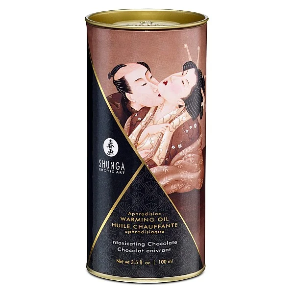 Aphrodisiac Warming Oil 100ml - Chocolade van het merk Shunga - Bodypaint & Likbare Oliën - online kopen bij Masculum.nl. De discrete online seks-toys en erotisch heren ondergoed winkel voor gay & hetero mannen.