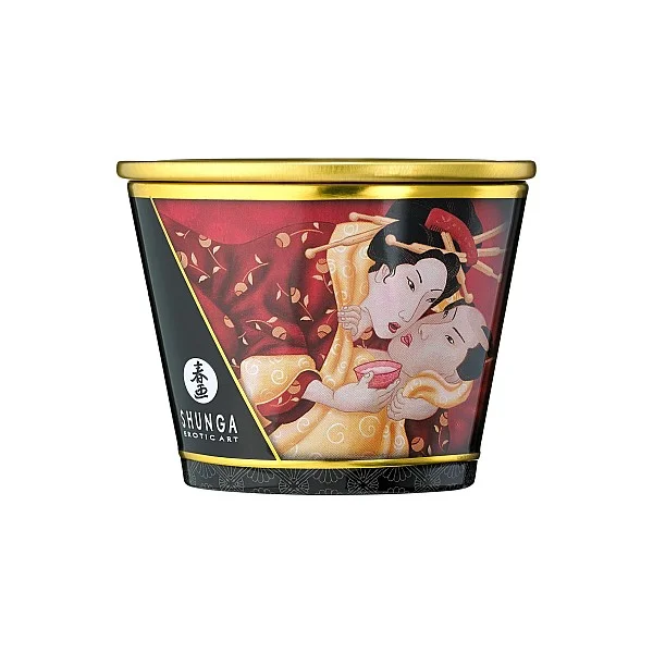 Massage Candle 170ml - Aardbei van het merk Shunga - Massage Kaarsen - online kopen bij Masculum.nl. De discrete online seks-toys en erotisch heren ondergoed winkel voor gay & hetero mannen.