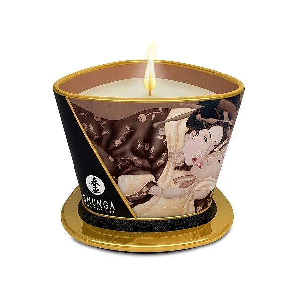 Massage Candle 170ml - Chocolade van het merk Shunga - Massage Kaarsen - online kopen bij Masculum.nl. De discrete online seks-toys en erotisch heren ondergoed winkel voor gay & hetero mannen.