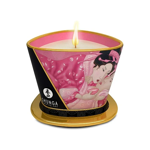 Massage Candle 170ml - Rozen van het merk Shunga - Massage Kaarsen - online bestellen bij Masculum.nl. De discrete online seks-toys en erotisch heren ondergoed winkel voor gay & hetero mannen.