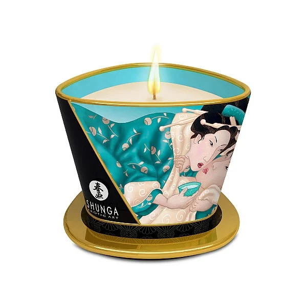 Massage Candle 170ml - Island Blossoms van het merk Shunga - Massage Kaarsen - online bestellen bij Masculum.nl. De discrete online seks-toys en erotisch heren ondergoed winkel voor gay & hetero mannen.
