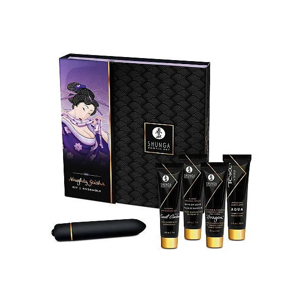 Naughty Geisha Kit with Toy - Naturel van het merk Shunga - Erotische Cadeausets - online kopen bij Masculum.nl. De discrete online seks-toys en erotisch heren ondergoed winkel voor gay & hetero mannen.