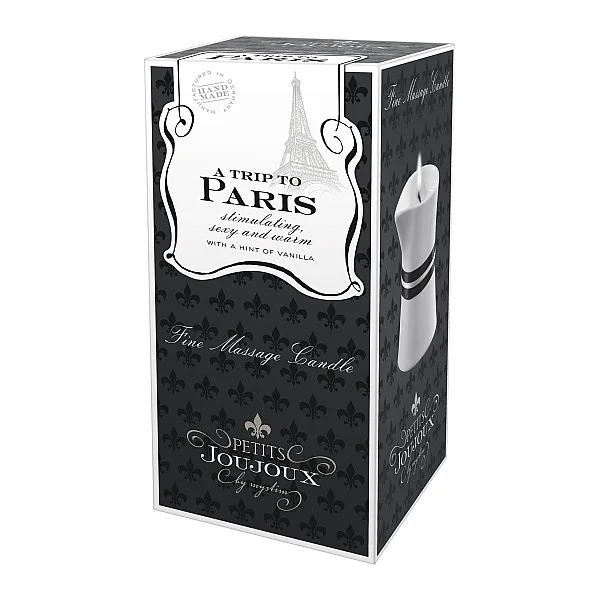 Massage Candle Paris 120gr - Vanille van het merk Petits Joujoux - Massage Kaarsen - online bestellen bij Masculum.nl. De discrete online seks-toys en erotisch heren ondergoed winkel voor gay & hetero mannen.