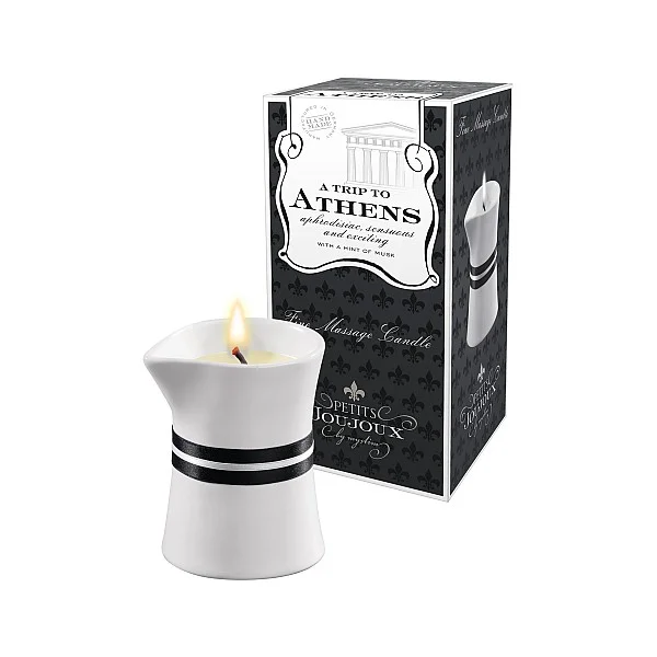 Massage Candle Athens 120gr - Zachte jasmijn van het merk Petits Joujoux - Massage Kaarsen - online kopen bij Masculum.nl. De discrete online seks-toys en erotisch heren ondergoed winkel voor gay & hetero mannen.