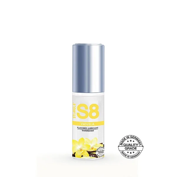 S8 WB Flavored Lube 50ml - Vanille van het merk Stimul8 S8 - Glijmiddel met Smaak - online kopen bij Masculum.nl. De discrete online seks-toys en erotisch heren ondergoed winkel voor gay & hetero mannen.
