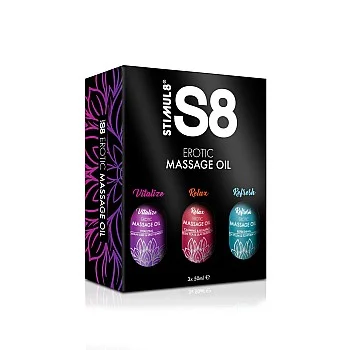 S8 Massage Oil Box 3x 50ml - Diverse geuren