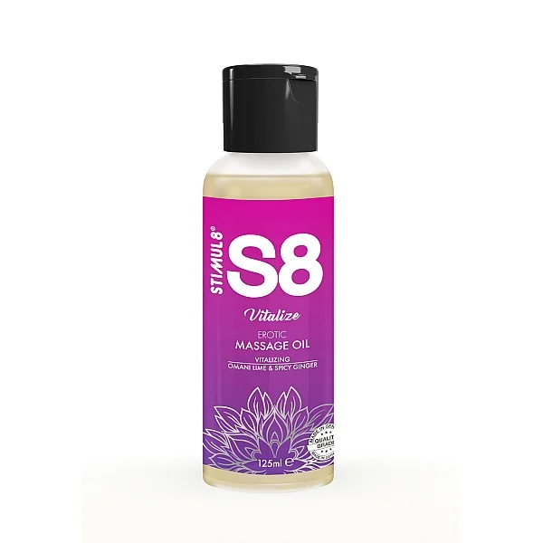 S8 Massage Oil 125ml - Omani Lime en Spicy Ginger van het merk Stimul8 S8 - Massage Oliën - online kopen bij Masculum.nl. De discrete online seks-toys en erotisch heren ondergoed winkel voor gay & hetero mannen.