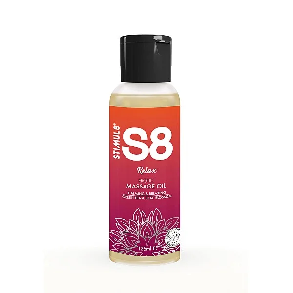 S8 Massage Oil 125ml - Green Tea en Lilac Blossom van het merk Stimul8 S8 - Massage Oliën - online bestellen bij Masculum.nl. De discrete online seks-toys en erotisch heren ondergoed winkel voor gay & hetero mannen.