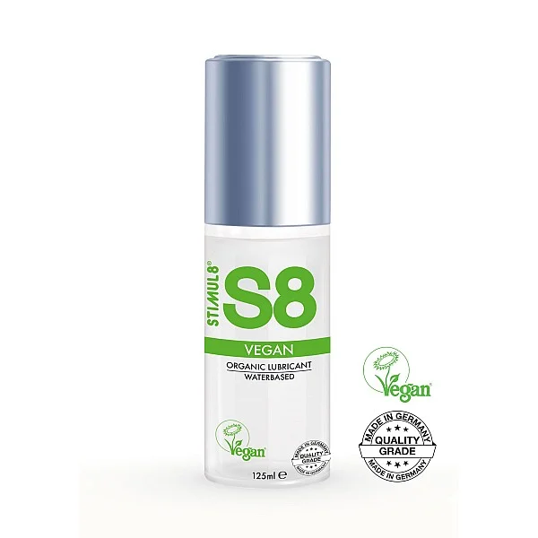 S8 WB Vegan Lube 125ml - Naturel van het merk Stimul8 S8 - Glijmiddel op Waterbasis - online bestellen bij Masculum.nl. De discrete online seks-toys en erotisch heren ondergoed winkel voor gay & hetero mannen.