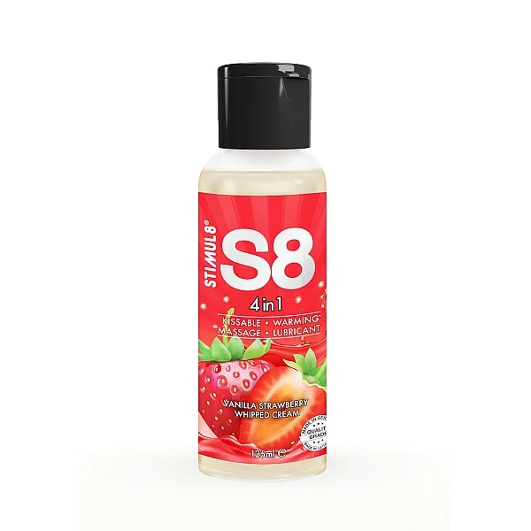 S8 4-in-1 Dessert Lube 125ml - Aardbei van het merk Stimul8 S8 - Glijmiddel met Smaak - online bestellen bij Masculum.nl. De discrete online seks-toys en erotisch heren ondergoed winkel voor gay & hetero mannen.